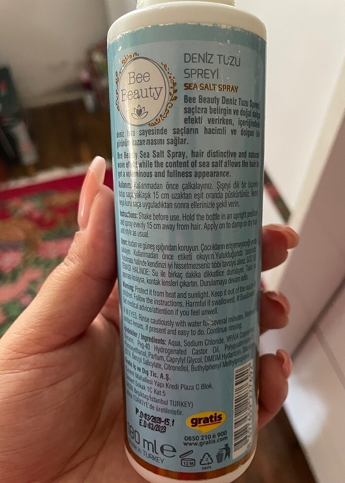 Bee Beauty Deniz Tuzu Sprey - Görsel 3
