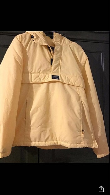 Pull and Bear pull&bear sarı kanguru mont