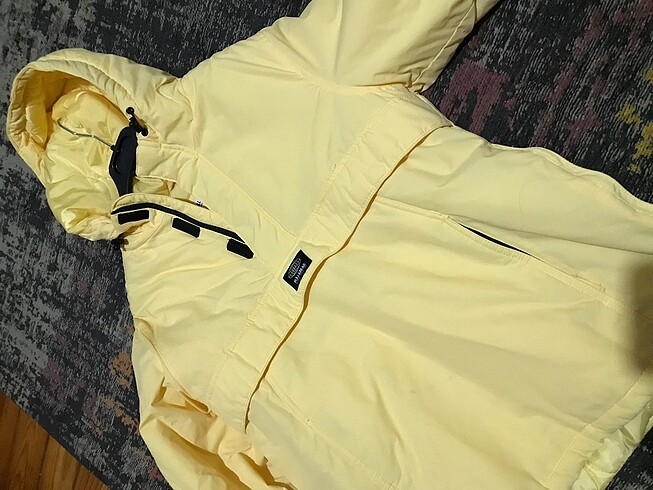 m Beden sarı Renk pull&bear sarı kanguru mont