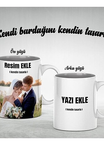 Kisiye özel kupa bardak beyaz