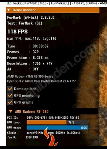 Gigabyte Gigabyte R9 390 8GB 512-bit Ekran Kartı