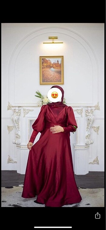 Bordo saten abiye