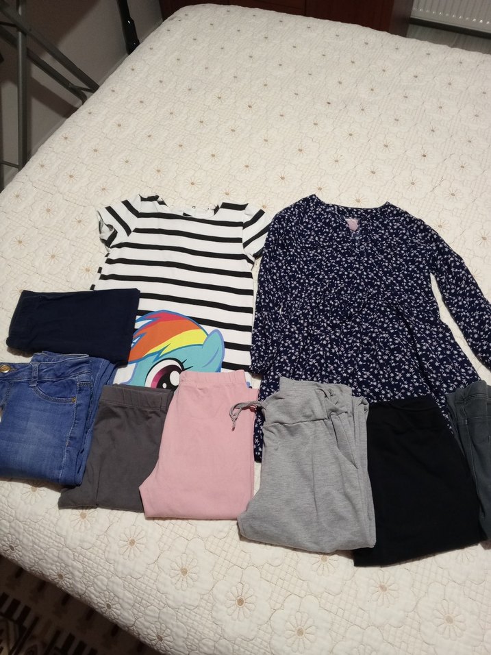 Uzun Kollu Renkli Baskılı Kız Elbisesi - Görsel 2