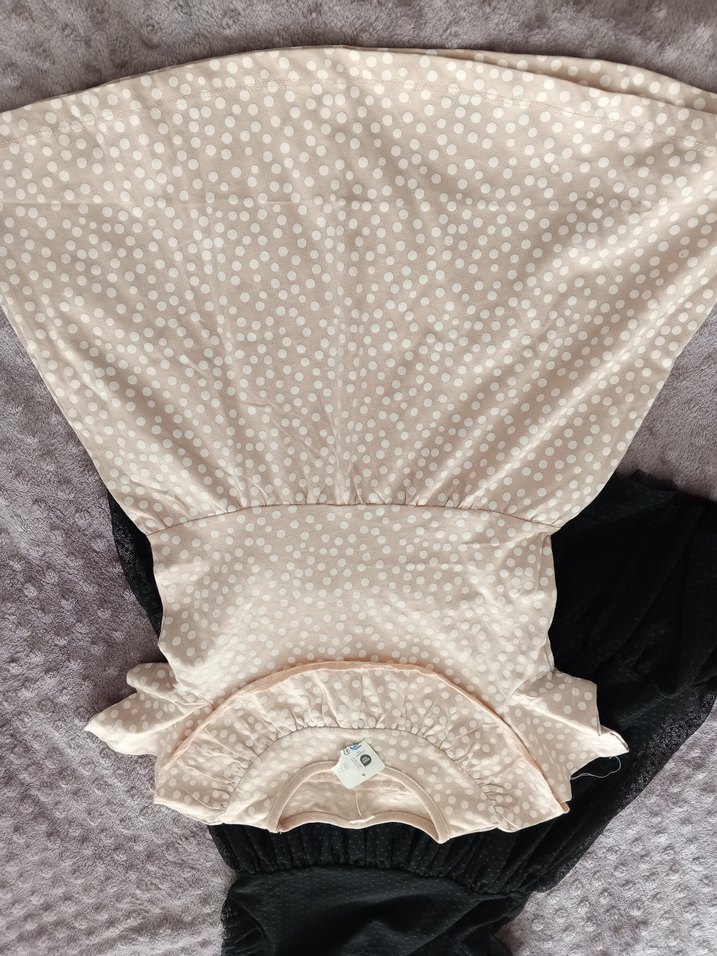 Siyah Kız Çocuk Fırfırlı Elbise - Görsel 2