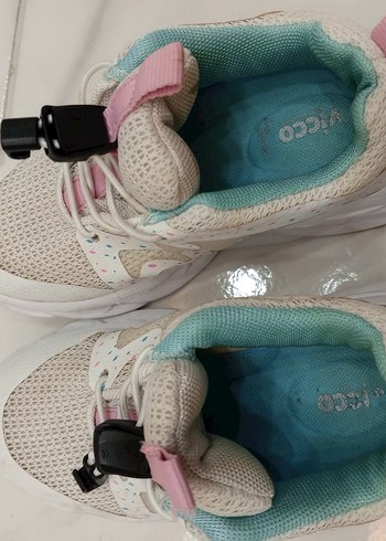 Kız Çocuk Beyaz Yılan Desenli Spor Ayakkabı - Görsel 2