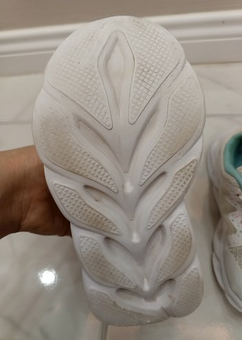 Kız Çocuk Beyaz Yılan Desenli Spor Ayakkabı - Görsel 5