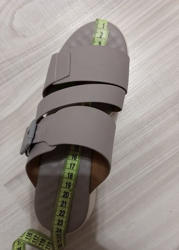 Gri Kadın Dolgu Topuklu Terlikler - Görsel 5