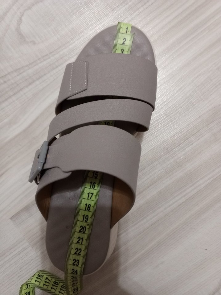 Gri Kadın Dolgu Topuklu Terlikler - Görsel 5