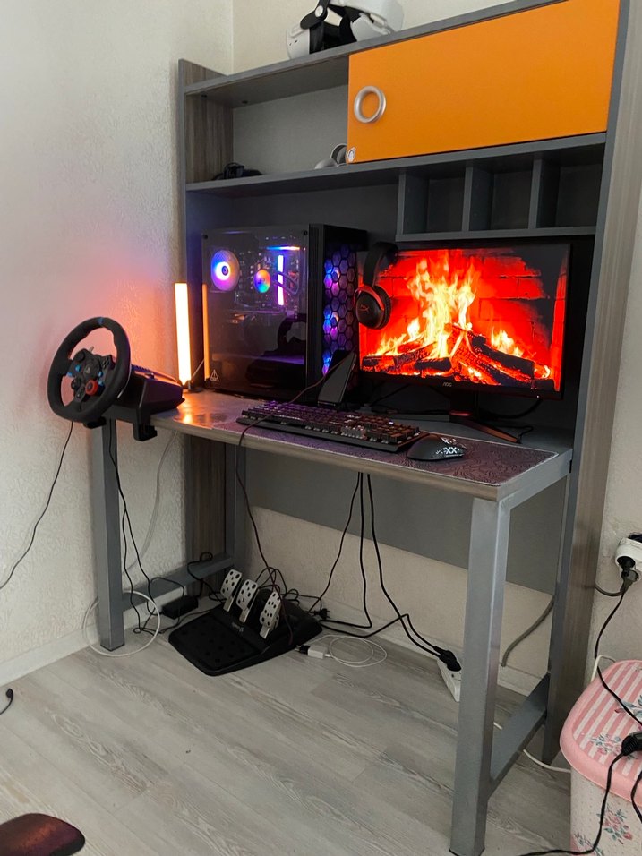 Gri Renkli çalışma masası - Görsel 2