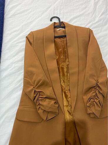 m Beden Camel blazer ceket