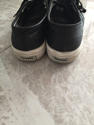 38 Beden siyah Renk Superga siyah simli