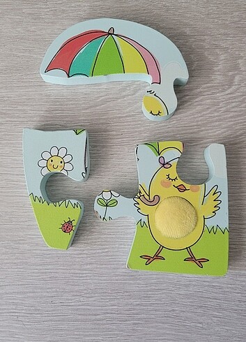 Beden 3 parçalı ahşap puzzle