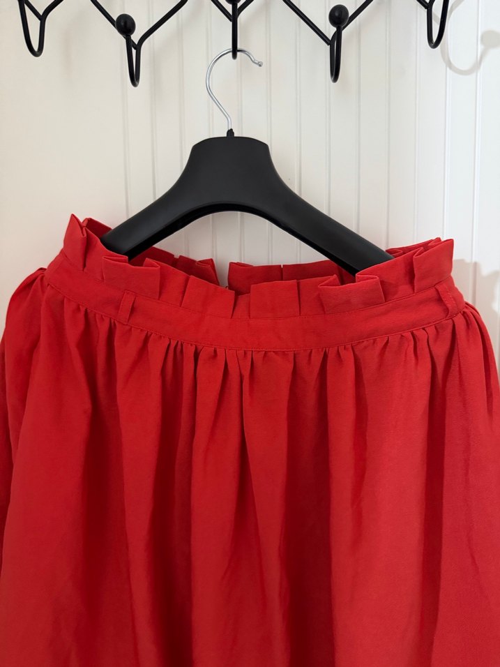 Kırmızı Midi  etek - Görsel 2