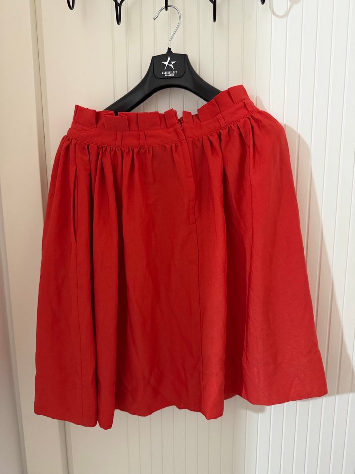 Kırmızı Midi  etek - Görsel 4