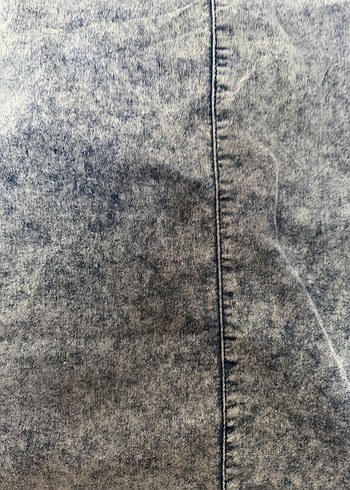 Fermuarlı Gri Mavi jeans etek - Görsel 2