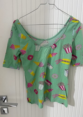 Baskılı Yeşil Hamile Bluzu - Görsel 2