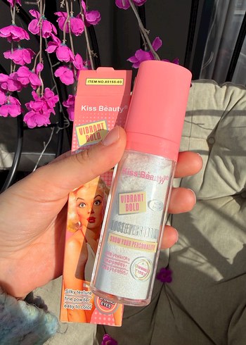 Kiss beauty Saç ve vücut makyaj simli parlaticisi - Görsel 3