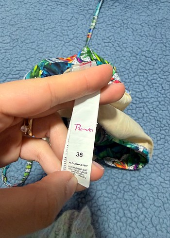 Panti Renkli Tropikal Desenli Kadın Mayo - Görsel 9