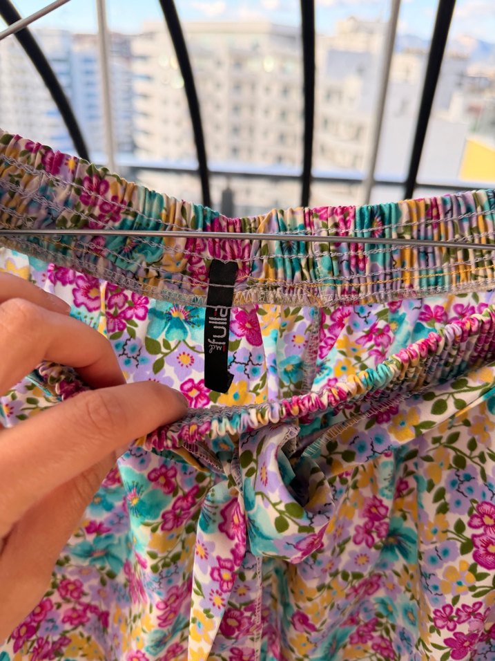 Renkli Bohem Midi Hamile Etek - Görsel 5