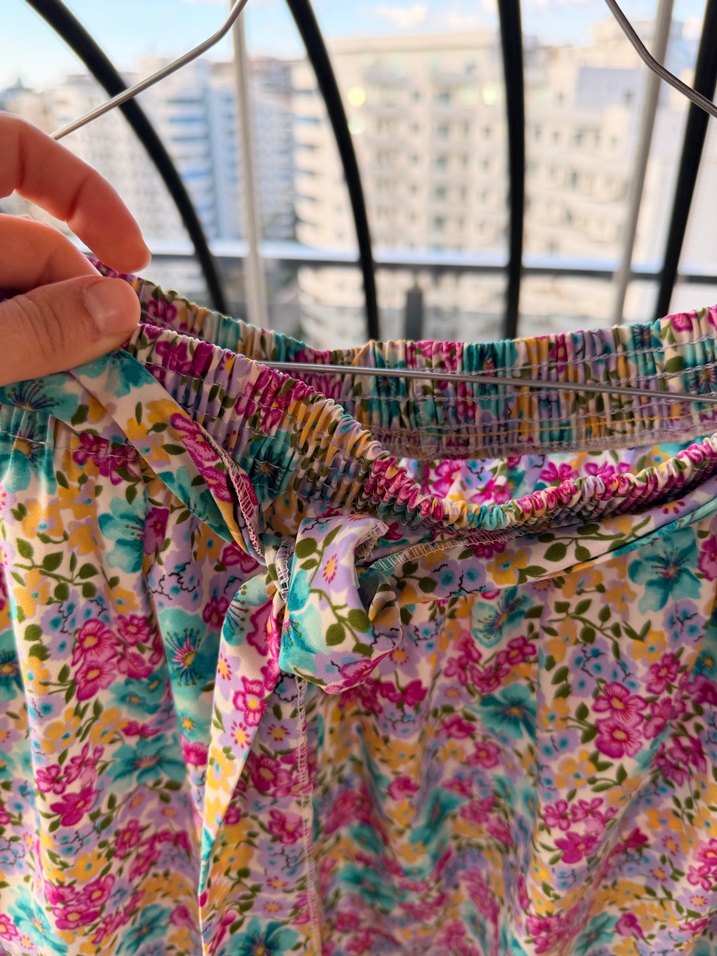 Renkli Bohem Midi Hamile Etek - Görsel 3