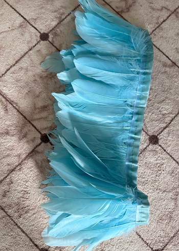 Turkuaz Pastel Tüy Şerit - Görsel 4