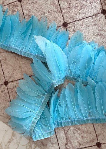 Turkuaz Pastel Tüy Şerit - Görsel 2