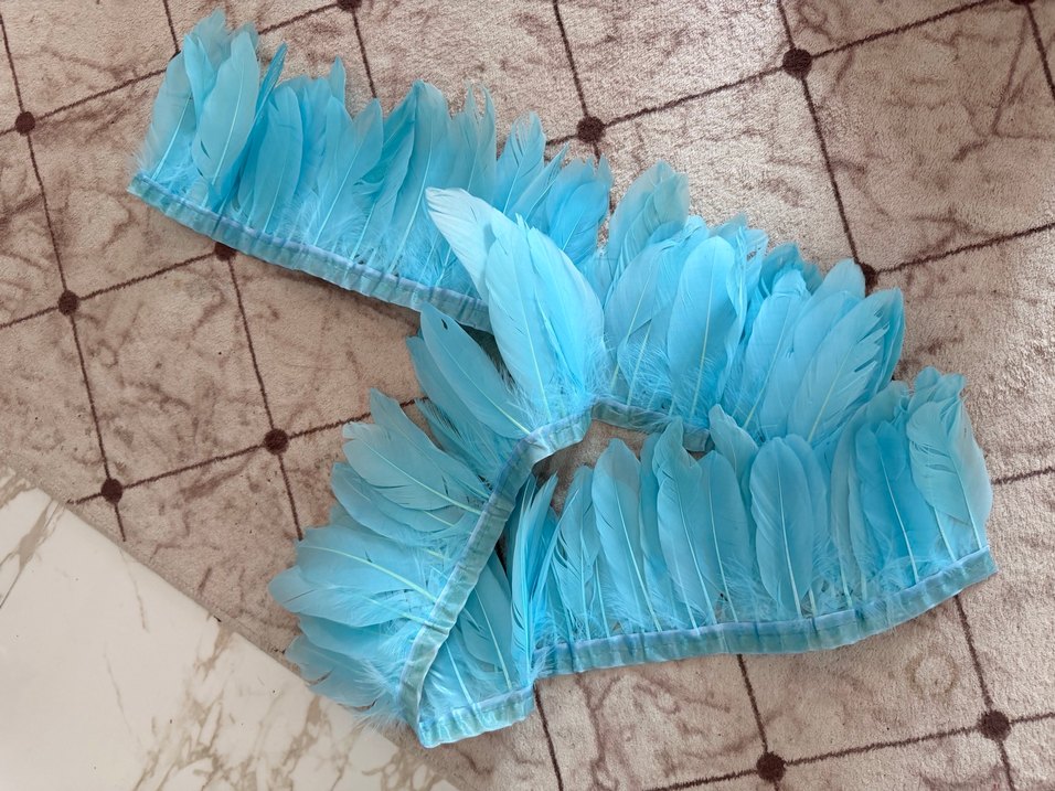 Turkuaz Pastel Tüy Şerit - Görsel 2