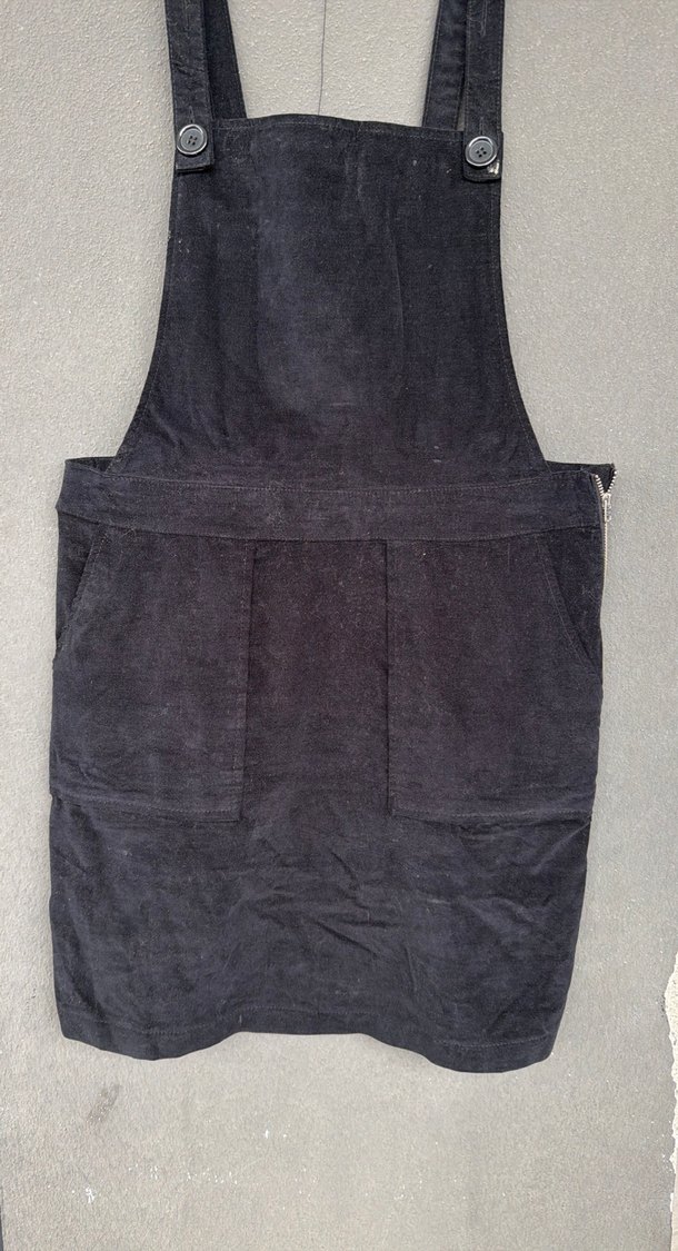 Siyah Süet Midi Askılı Elbise - Görsel 2