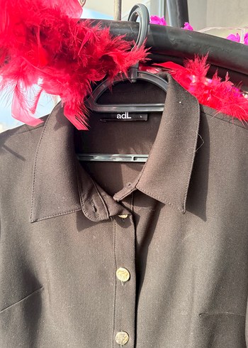 Adl Düğmeli Kısa elbise siyah - Görsel 4