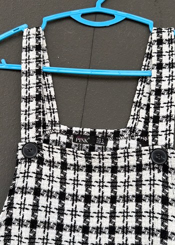 Gri Kareli tulum kısa - Görsel 3