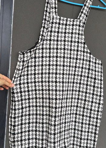 Gri Kareli tulum kısa - Görsel 2