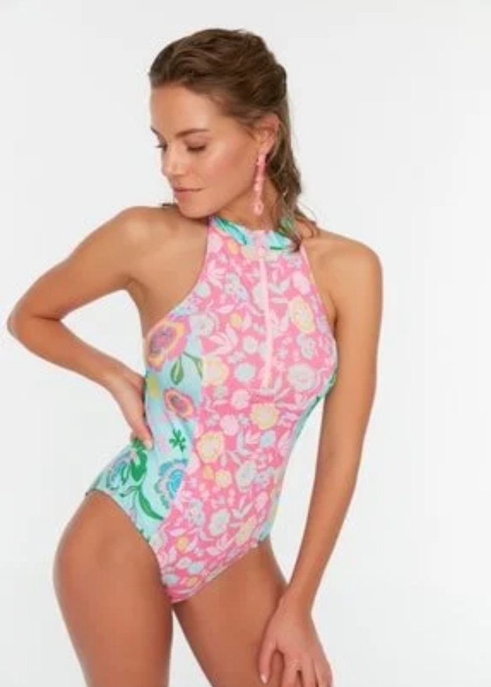 Çiçek desenli mayo - Görsel 5