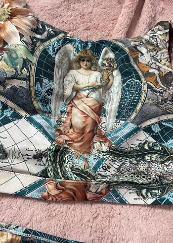 Bohem Desenli Kahverengi Mini Bikini takim - Görsel 2