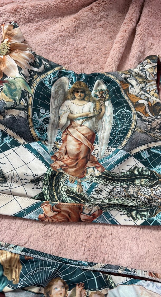 Bohem Desenli Kahverengi Mini Bikini takim - Görsel 2