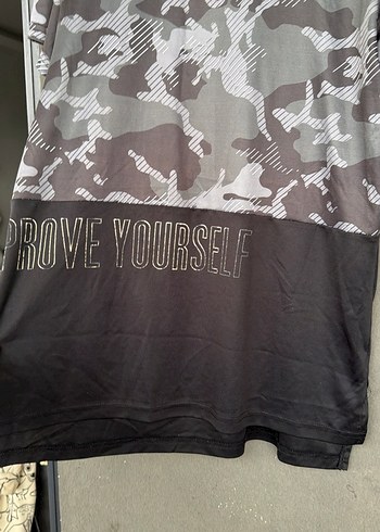 Gri Kamuflaj Desenli Erkek Spor Tişörtü - Görsel 4