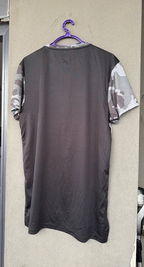 Gri Kamuflaj Desenli Erkek Spor Tişörtü - Görsel 5