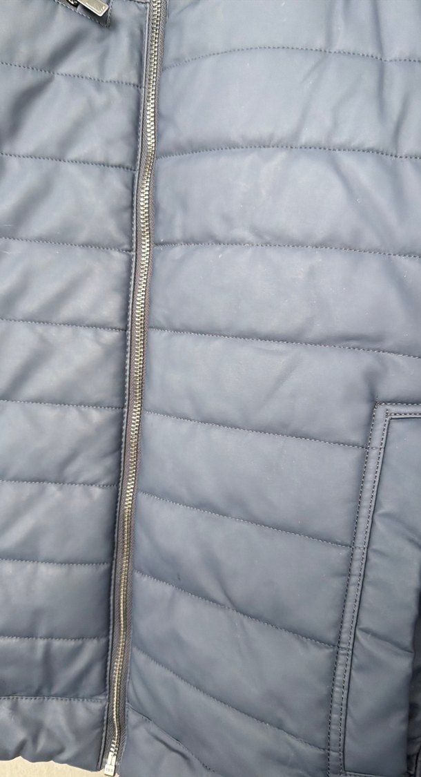 Deri lacivert mont - Görsel 2