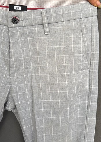 Düğmeli Gri Erkek Pantolon - Görsel 2