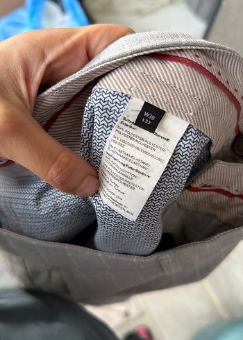 Düğmeli Gri Erkek Pantolon - Görsel 6