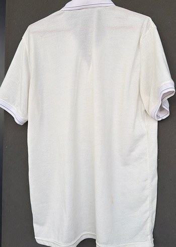 Erkek Beyaz Kısa Kollu Polo Yaka Tişört - Görsel 4