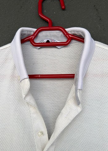 Erkek Beyaz Kısa Kollu Polo Yaka Tişört - Görsel 3