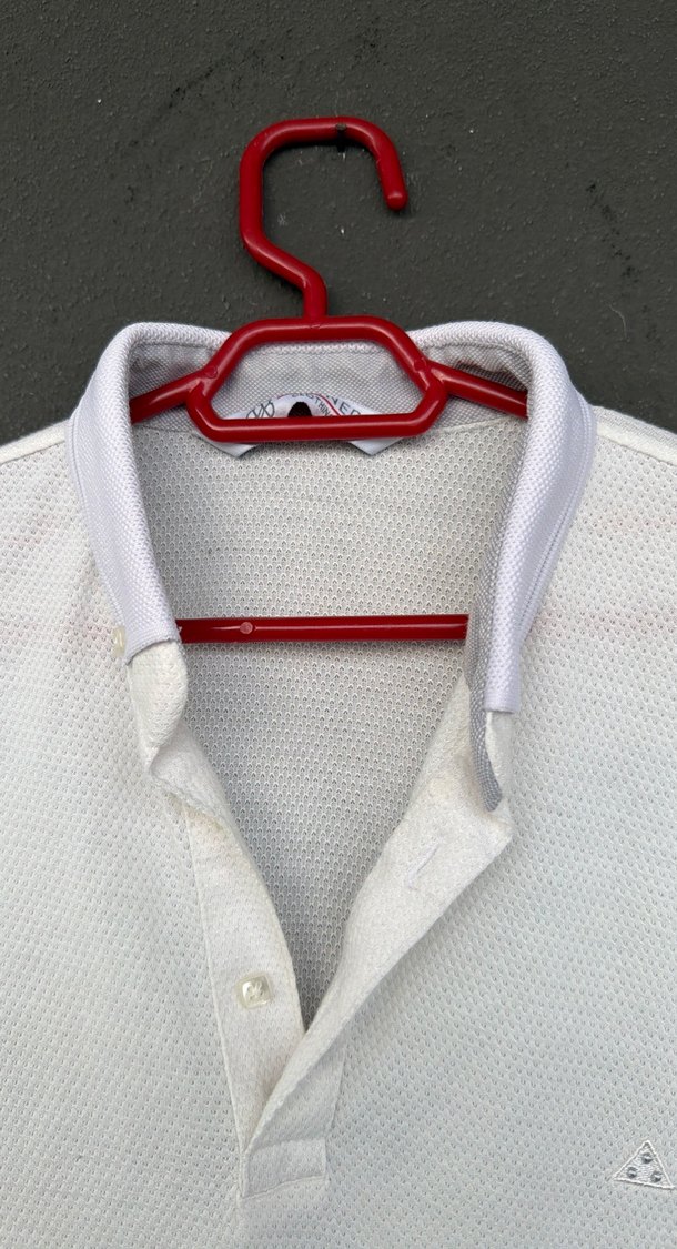 Erkek Beyaz Kısa Kollu Polo Yaka Tişört - Görsel 3