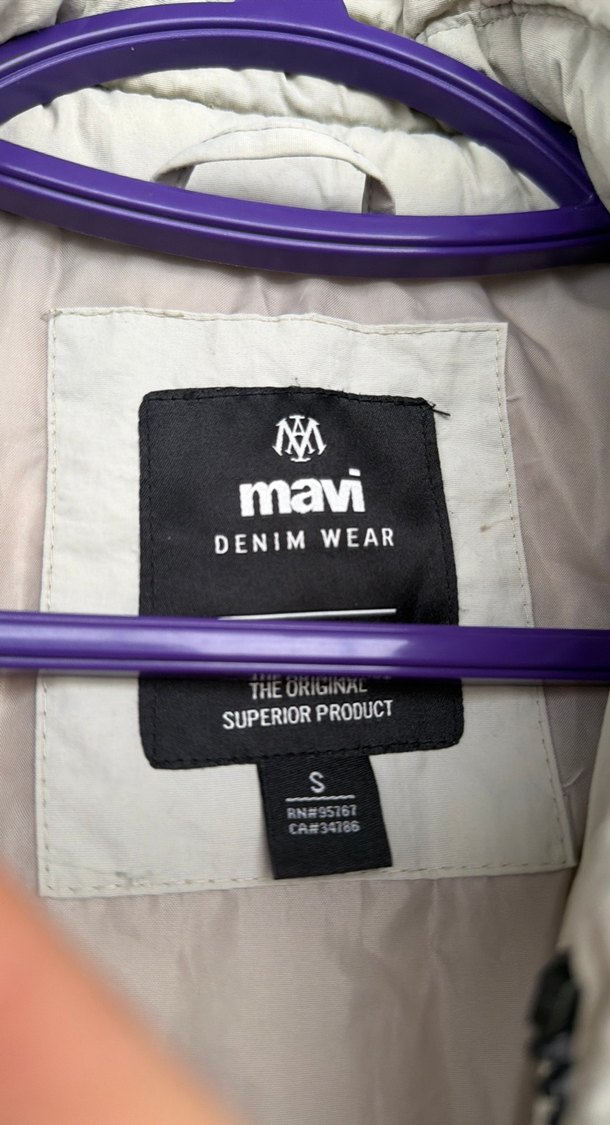 Gri Beyaz Fermuarlı Erkek Mont - Görsel 2