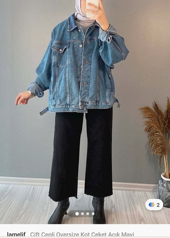 Oversize Açık Mavi Kadın Denim Ceket