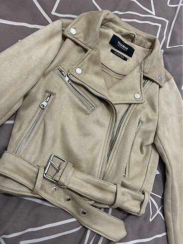 Pull and Bear Süet Biker Ceket