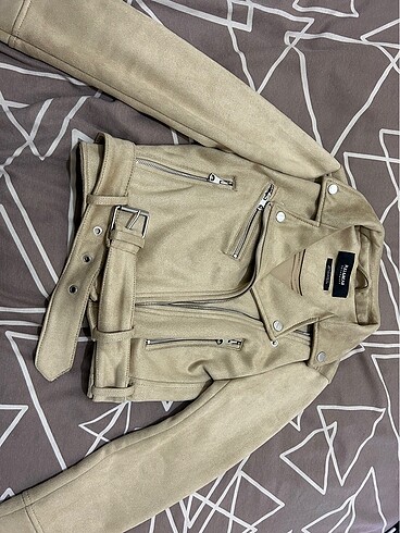 xs Beden Pull and Bear Süet Biker Ceket