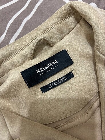 xs Beden camel Renk Pull and Bear Süet Biker Ceket