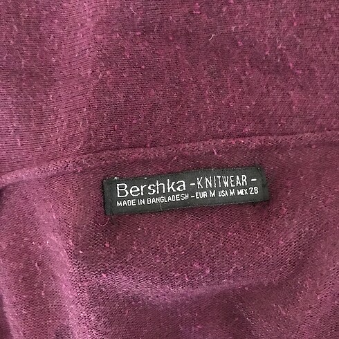 m Beden bordo Renk BERSHKA M hırka