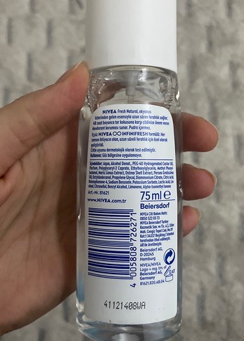NIVEA Fresh Natural Kadın Deodorant 75 ml - Görsel 2