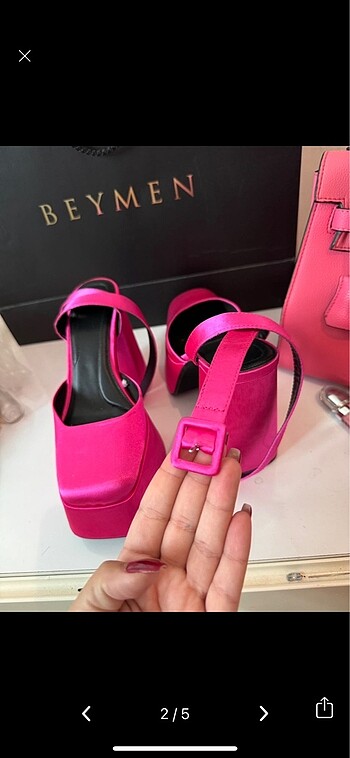 Bershka fuşya platform ayakkabı